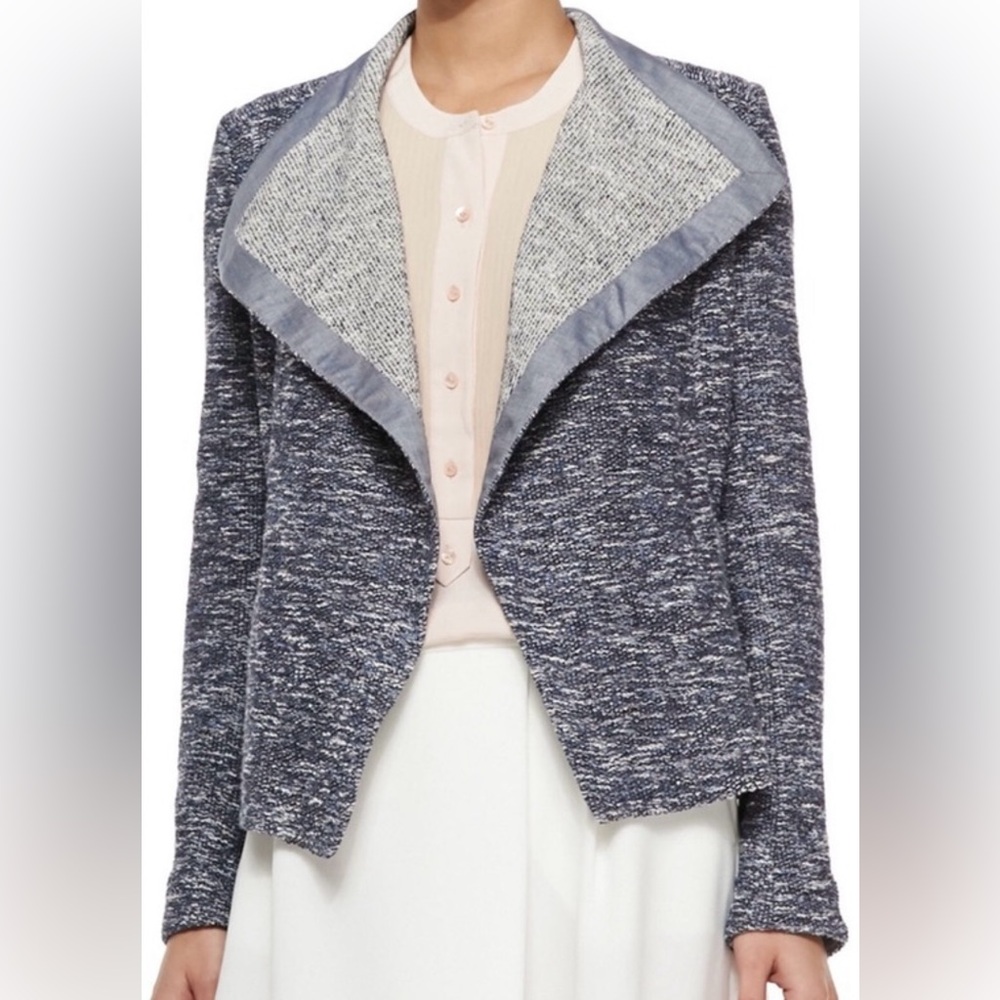 Vince Grey Blue drape sweater jacket